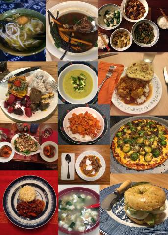 Collage of different meals from Colgate community members