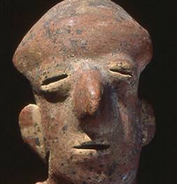 face in stone sculpture