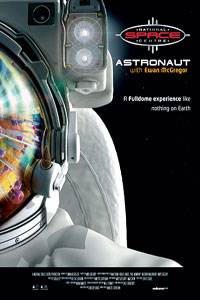 movie poster of an astronaut with cosmos reflected in helmet