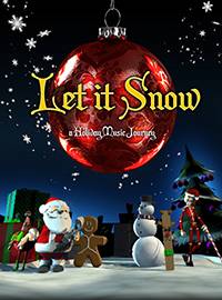 movie poster of a 3-d animation of holiday figures