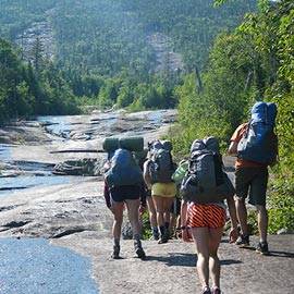 Colgate students backpacking