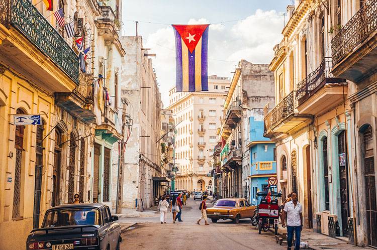 City street in Havana, Cuba