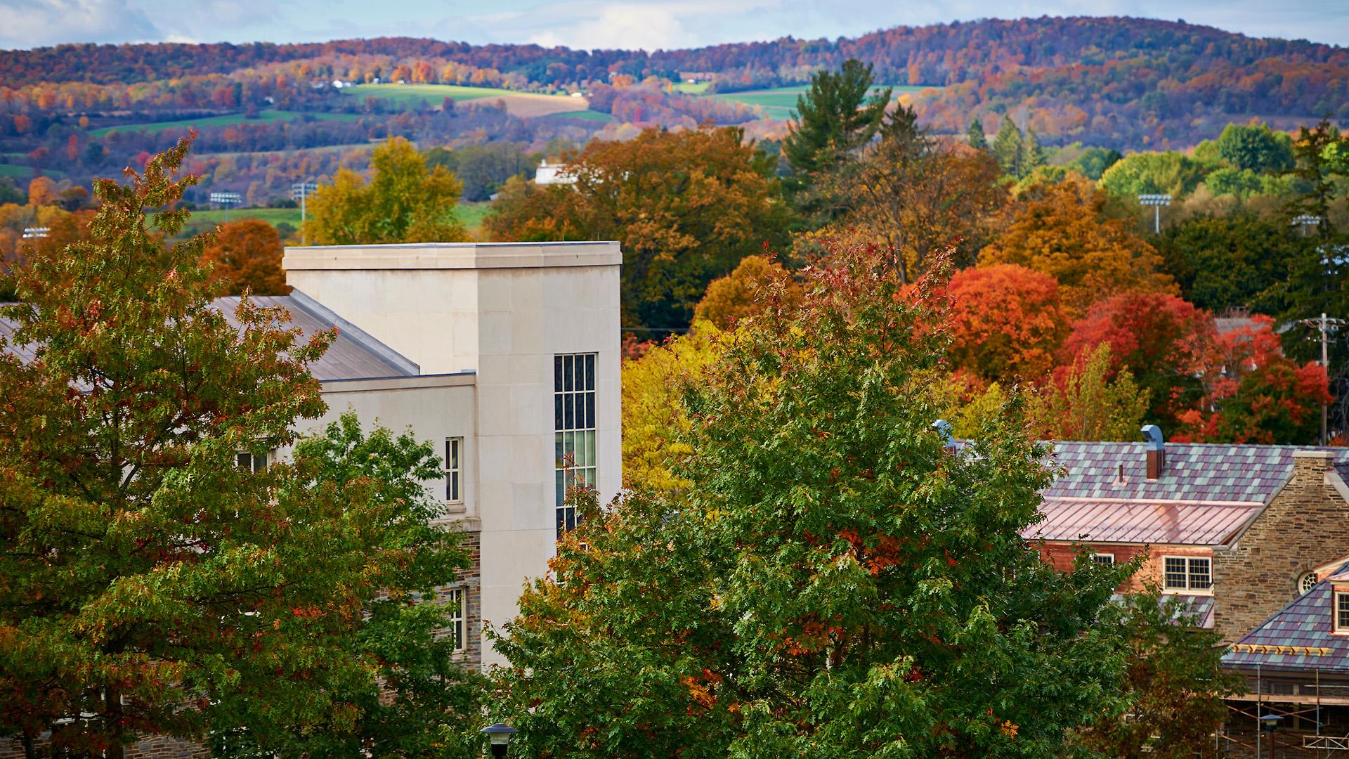 Little Hall and a view of the hills