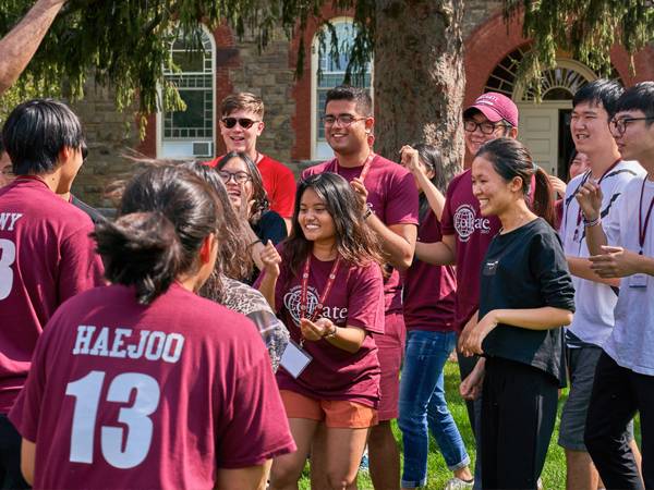 International students participate in arrival day and orientation.