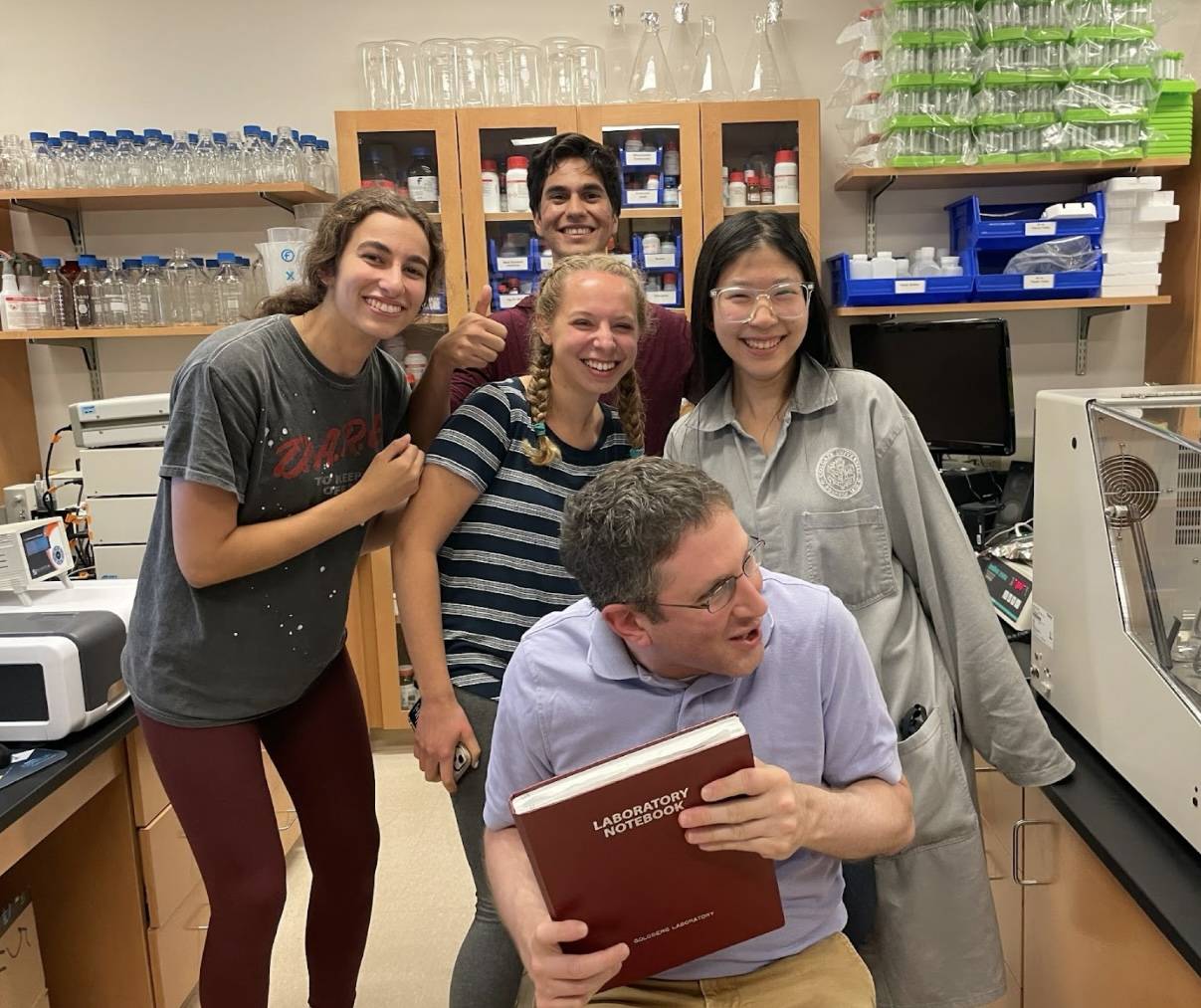 Nilesh working in the Goldberg Lab the summer before junior year