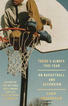 book cover with boy sitting on top of outdoor basketball rim