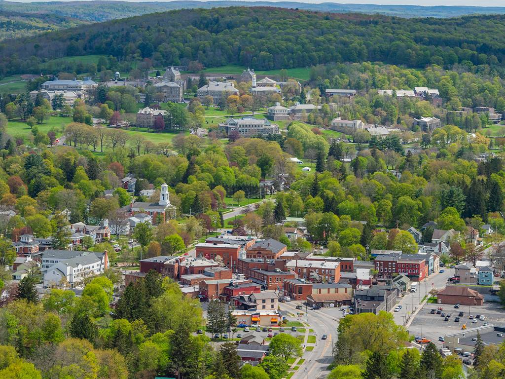 Aerial view of Colgate community