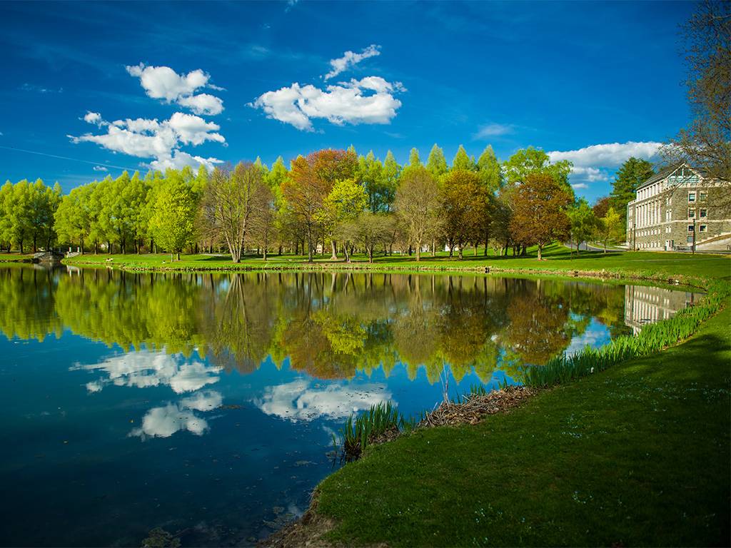 Scenic of Colgate in spring.