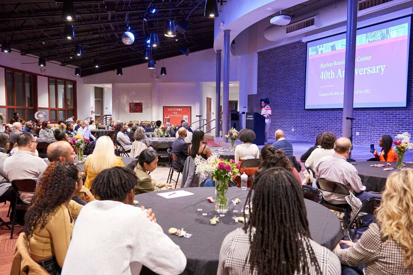 Students attend an HRC event