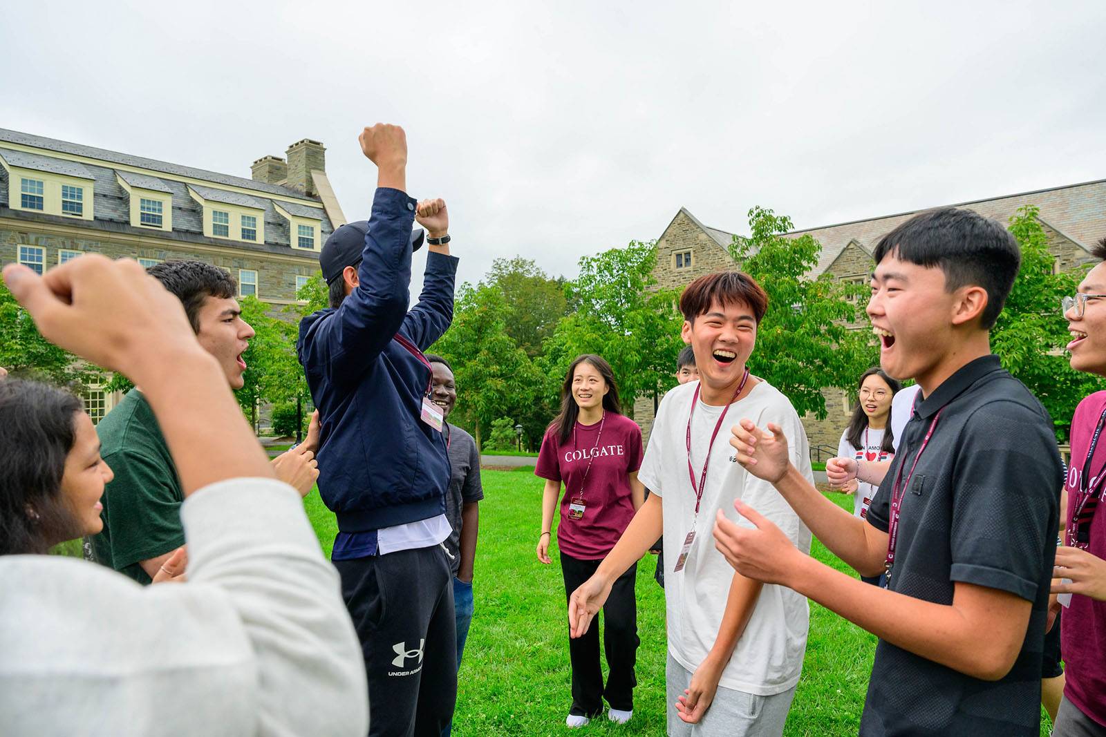 Student play games at Orientation