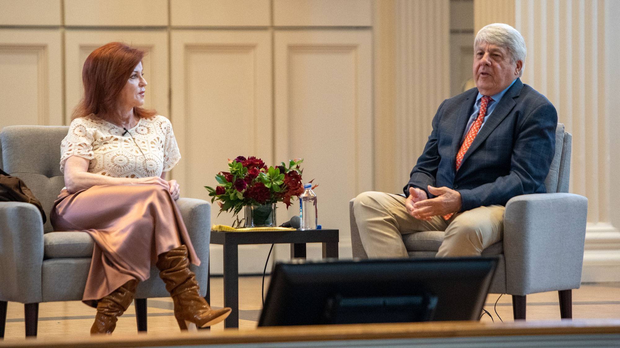 New York Times columnist Maureen Dowd and the chief Washington correspondent for the New York Times, Carl Hulse.