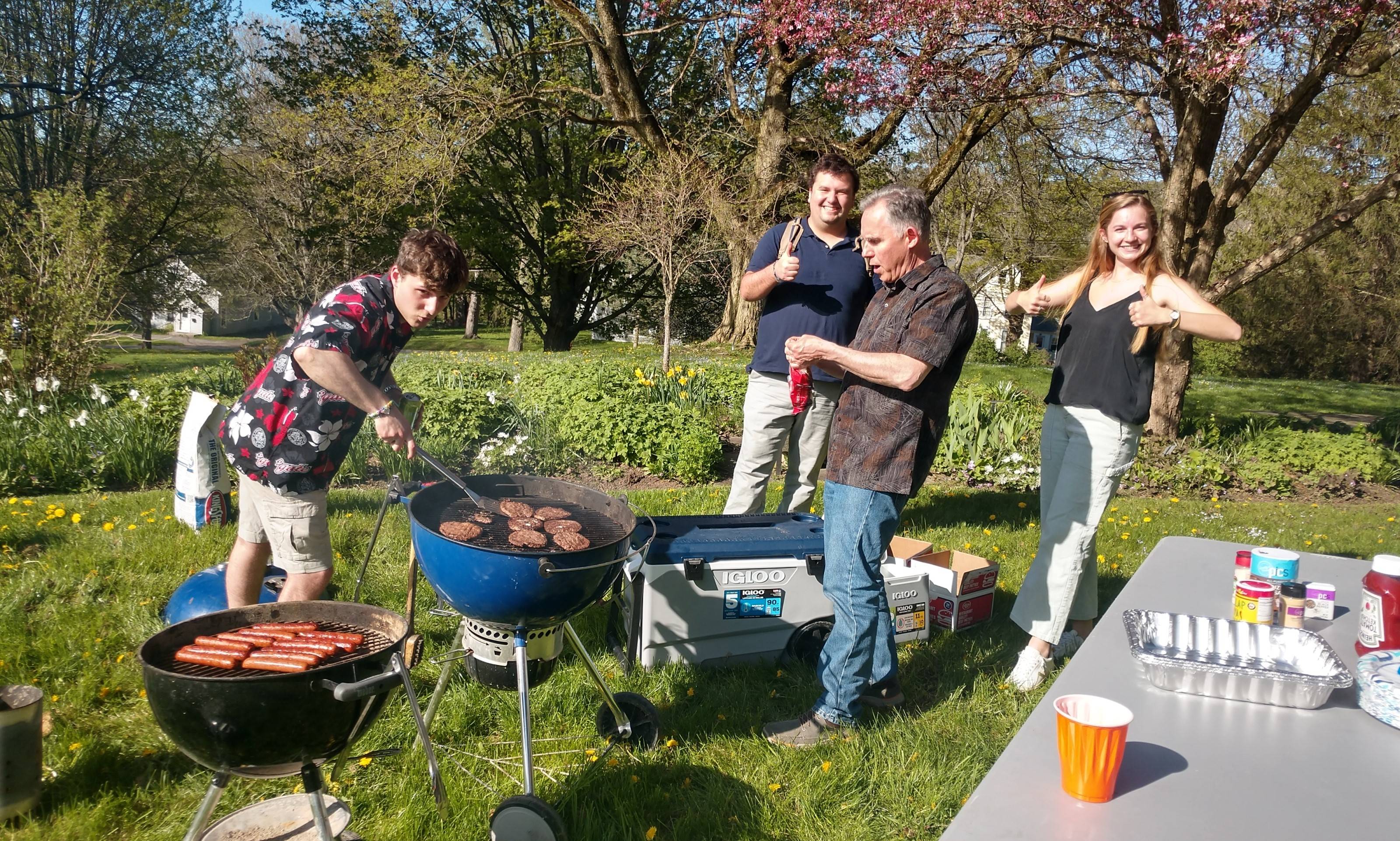 Grilling at Geography picnic