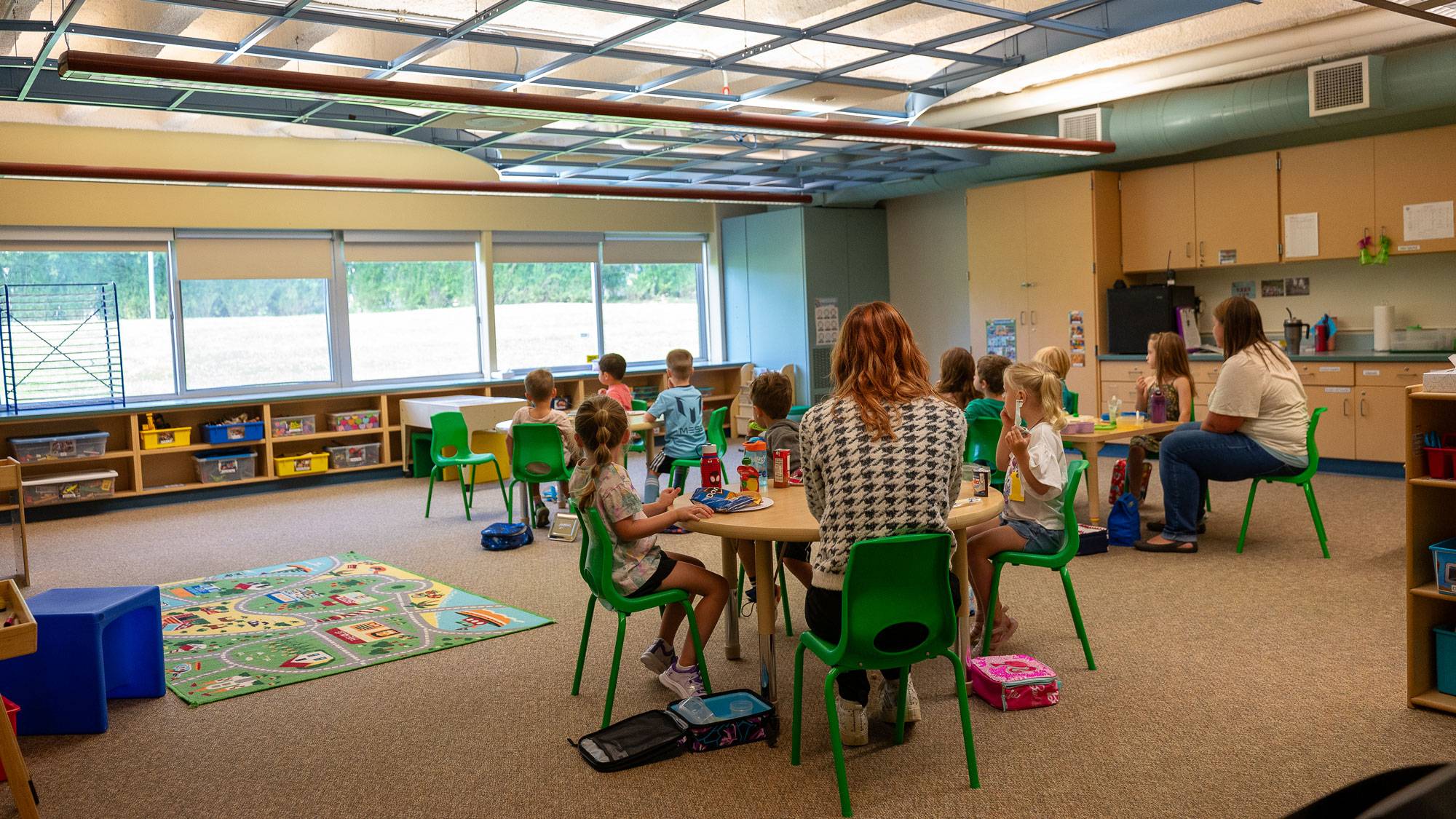 children in classroom